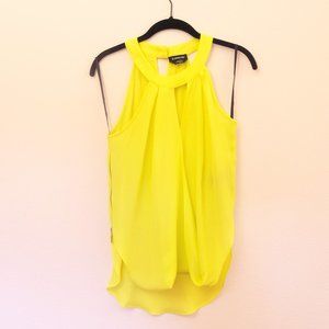 New neon yellow sleeveless top XS